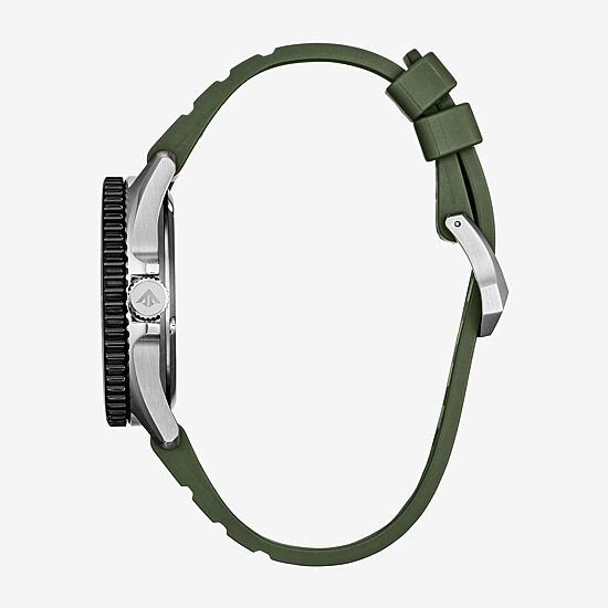 Citizen Dive 3 Mens Green Strap Watch Bn0265-00a