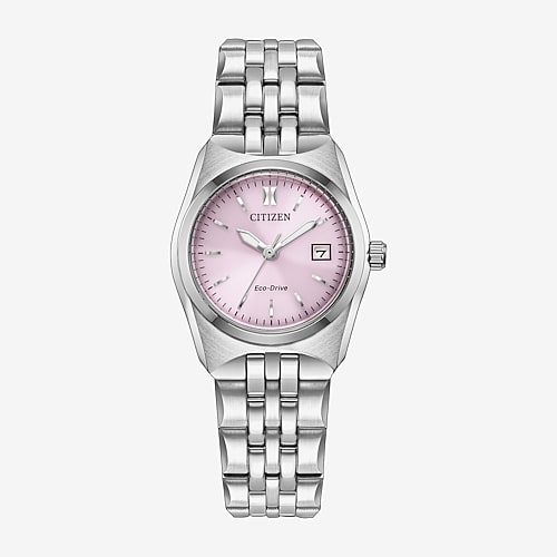 Citizen Corso Womens Silver Tone Stainless Steel Bracelet Watch Ew2291-51x In White