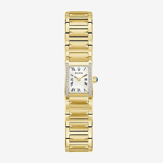 Bulova Harmony Lp Womens Gold Tone Stainless Steel Bracelet Watch 98r301