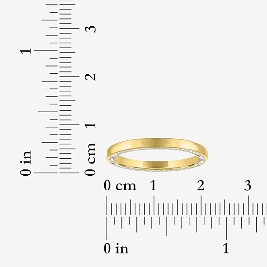 Bridal Addiction (E-F / Vs1-Vs2) Womens 2MM 1/2 CT. T.W. Lab Grown White Diamond 14K Gold Wedding Band