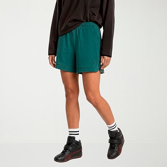 PUMA Womens 5" Mid Rise Drawstring Waist Active Pull-On Short