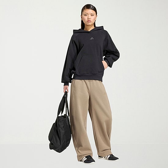 adidas Womens Barrel Leg Mid Rise Regular Fit Fleece Sweatpant
