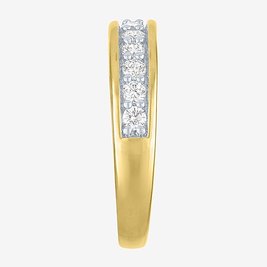 Bridal Addiction (E-F / Vs1-Vs2) Womens 2MM 1/2 CT. T.W. Lab Grown White Diamond 14K Gold Wedding Band