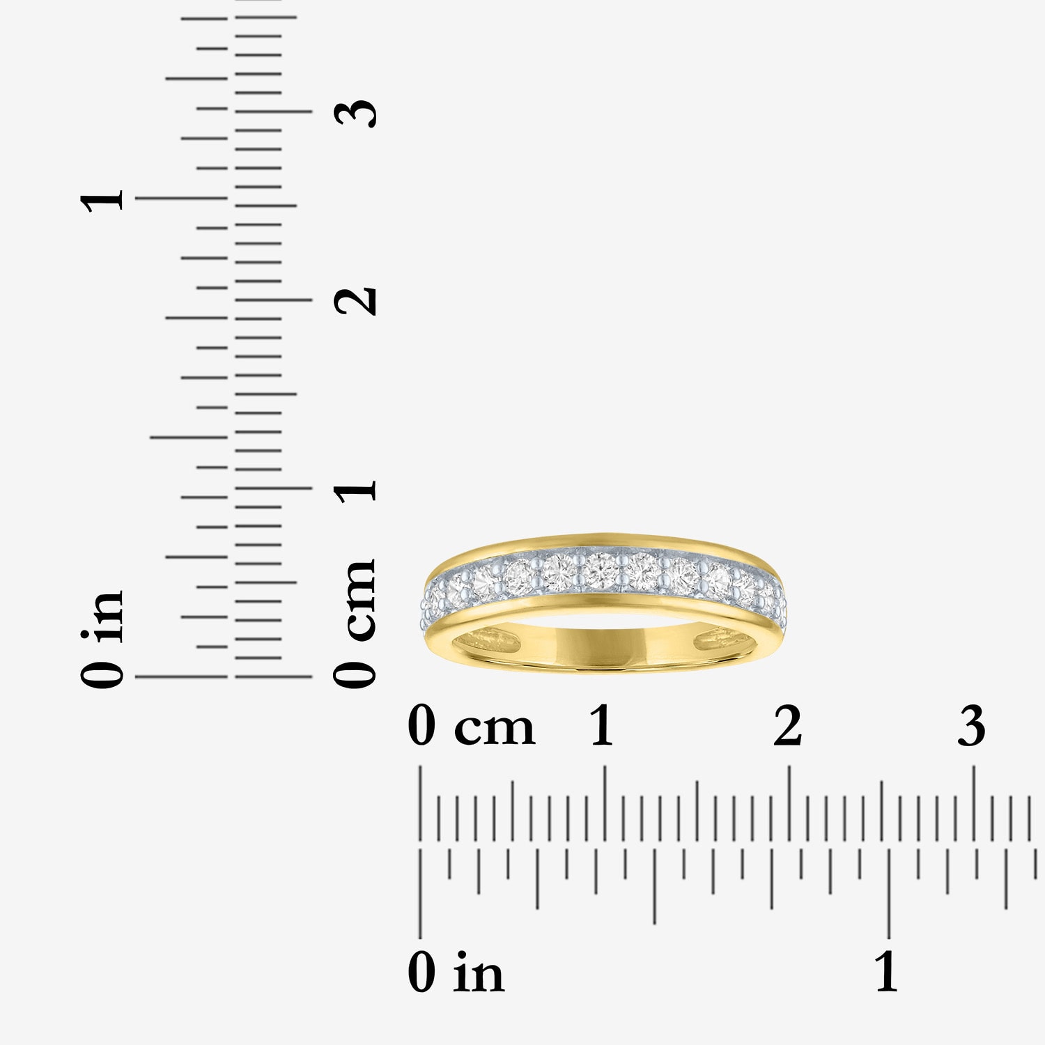 Bridal Addiction (E-F / Vs1-Vs2) Womens 2MM 1/2 CT. T.W. Lab Grown White Diamond 14K Gold Wedding Band