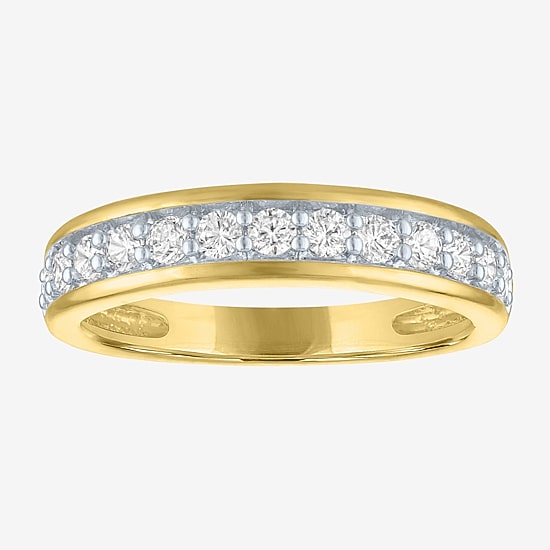 Bridal Addiction (E-F / Vs1-Vs2) Womens 2MM 1/2 CT. T.W. Lab Grown White Diamond 14K Gold Wedding Band