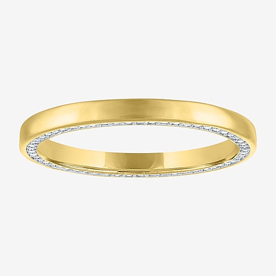 Bridal Addiction (E-F / Vs1-Vs2) Womens 2MM 1/2 CT. T.W. Lab Grown White Diamond 14K Gold Wedding Band