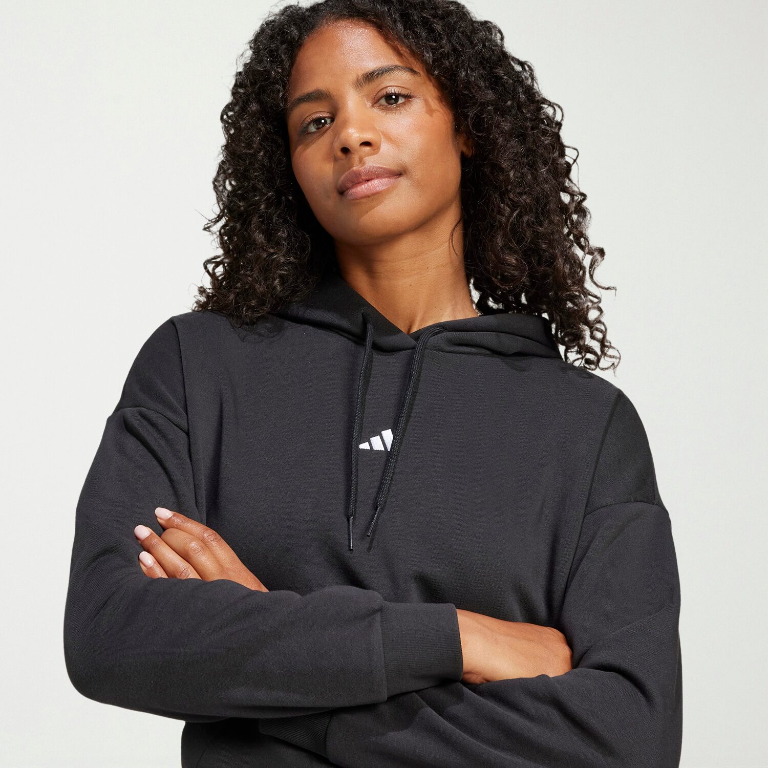 adidas Womens Long Sleeve Fleece Zipper Hoodie