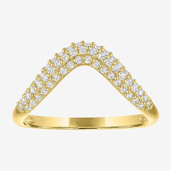 Bridal Addiction (E-F / Vs1-Vs2) Womens 1/3 CT. T.W. Lab Grown White Diamond 14K Gold Wedding Ring Enhancer