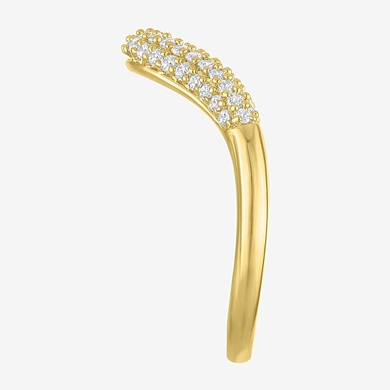 Bridal Addiction (E-F / Vs1-Vs2) Womens 1/3 CT. T.W. Lab Grown White Diamond 14K Gold Wedding Ring Enhancer