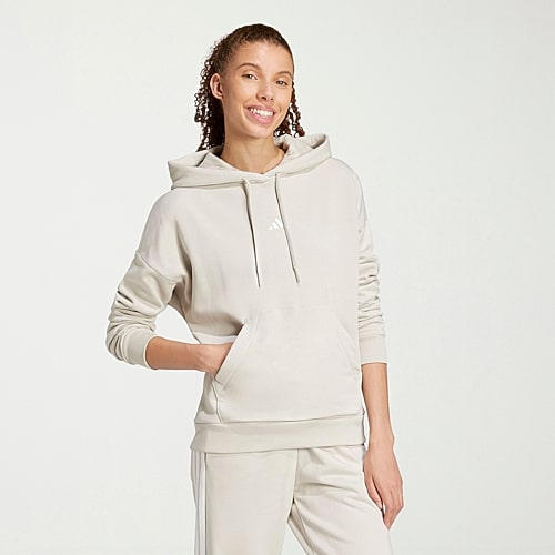 adidas Womens Long Sleeve Active Hoodie, Medium, Beige