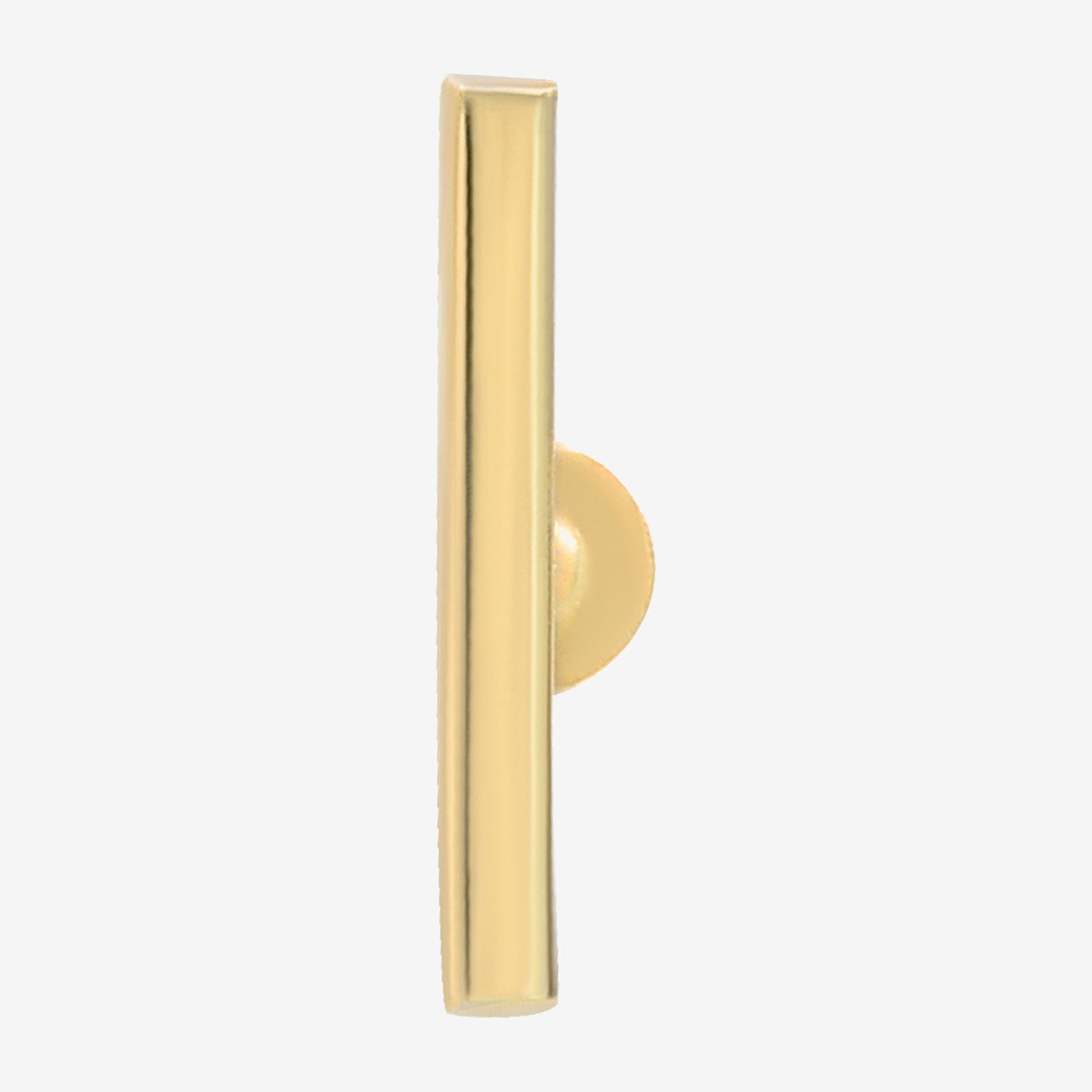 Gold Addiction Womens 10K Gold 5.2mm Bar Single Earring