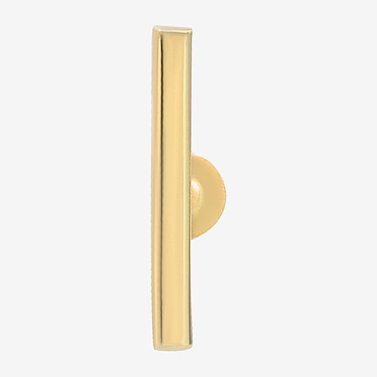 Gold Addiction Womens 10K Gold 5.2mm Bar Single Earring
