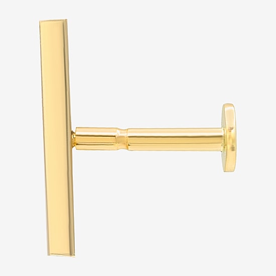 Gold Addiction Womens 10K Gold 5.2mm Bar Single Earring
