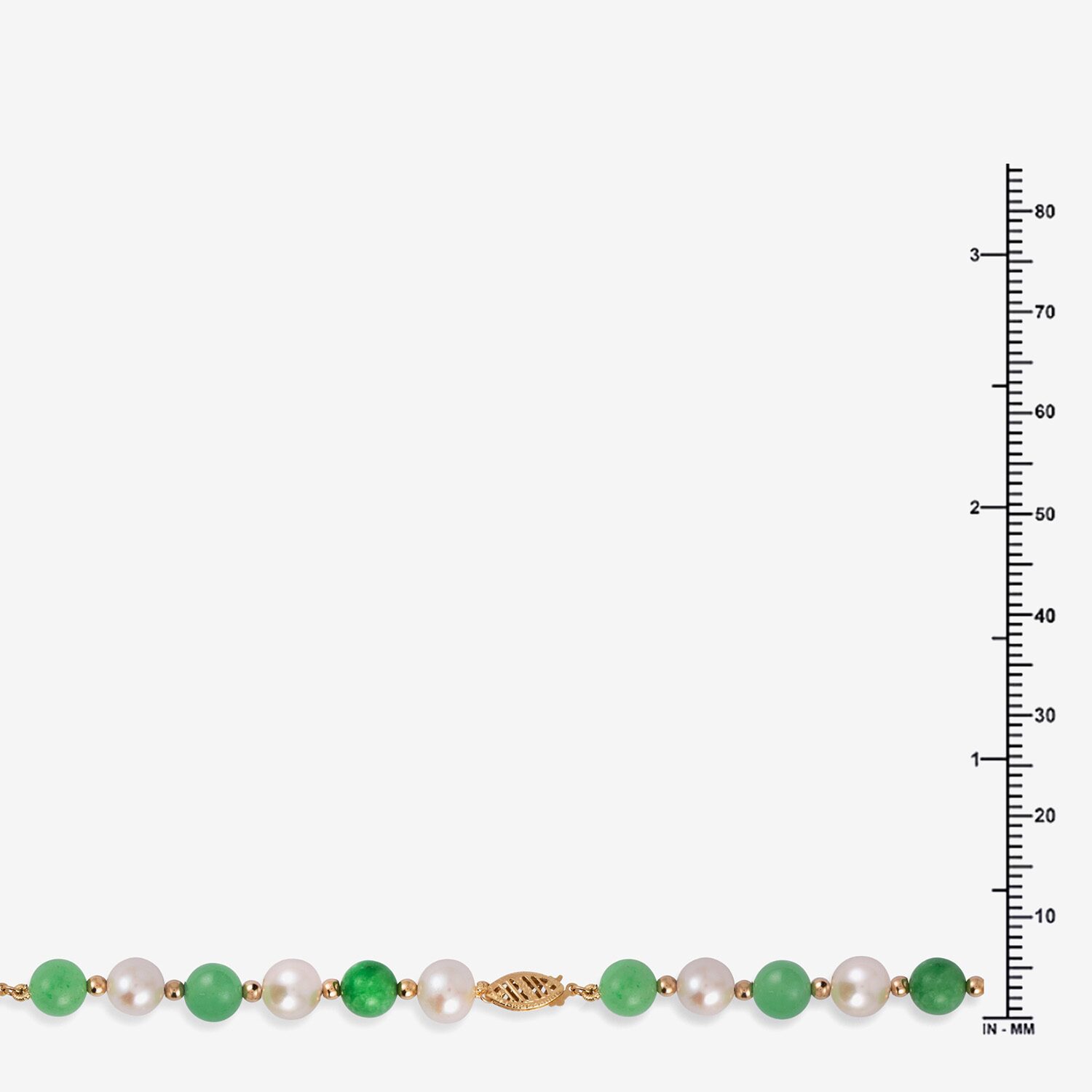Limited Quantities! Womens Genuine Green Jade Cultured Freshwater Pearl 10K Gold Beaded Bracelet