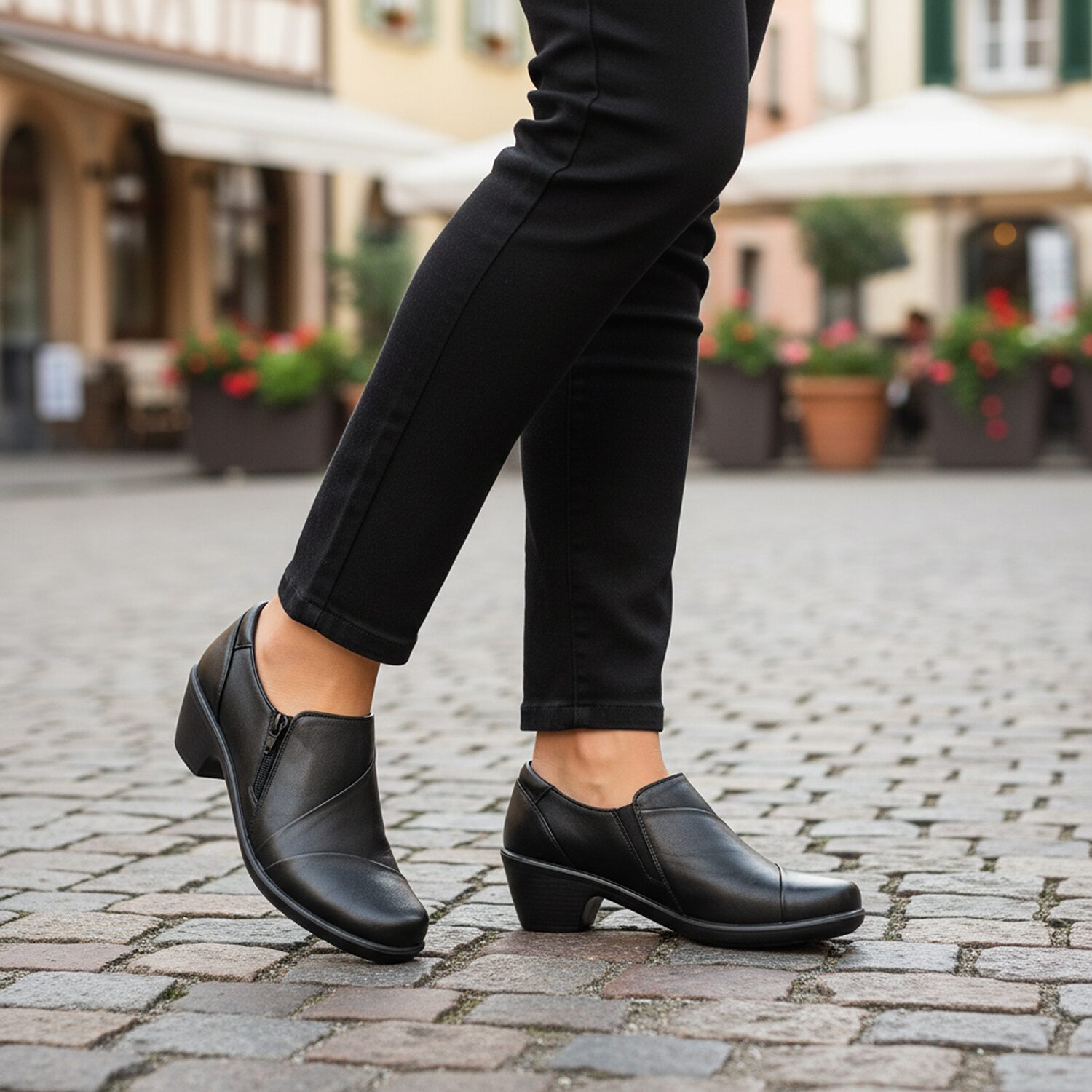 Easy Street Rey Womens Round Closed Toe Clogs