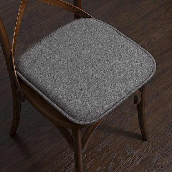 Sweet Home Collection™ Charlotte Jacquard Memory Foam No Slip Back 16" x 16" Chair Pad Cushion