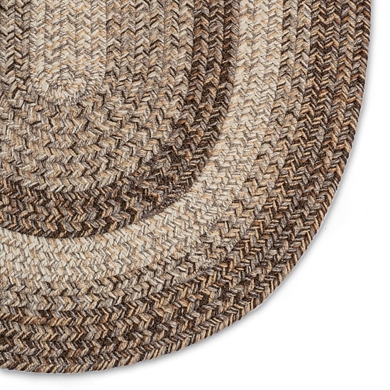 Capel Inc. Winthrop Banded Braided Reversible Indoor Outdoor Oval Area Rug