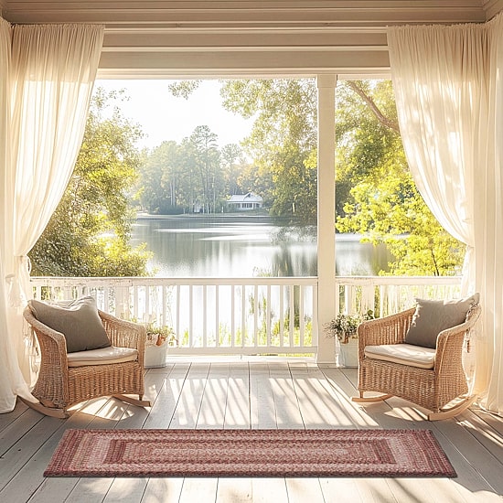 Capel Inc. Winthrop Banded Braided Reversible Indoor Outdoor Rectangular Area Rug