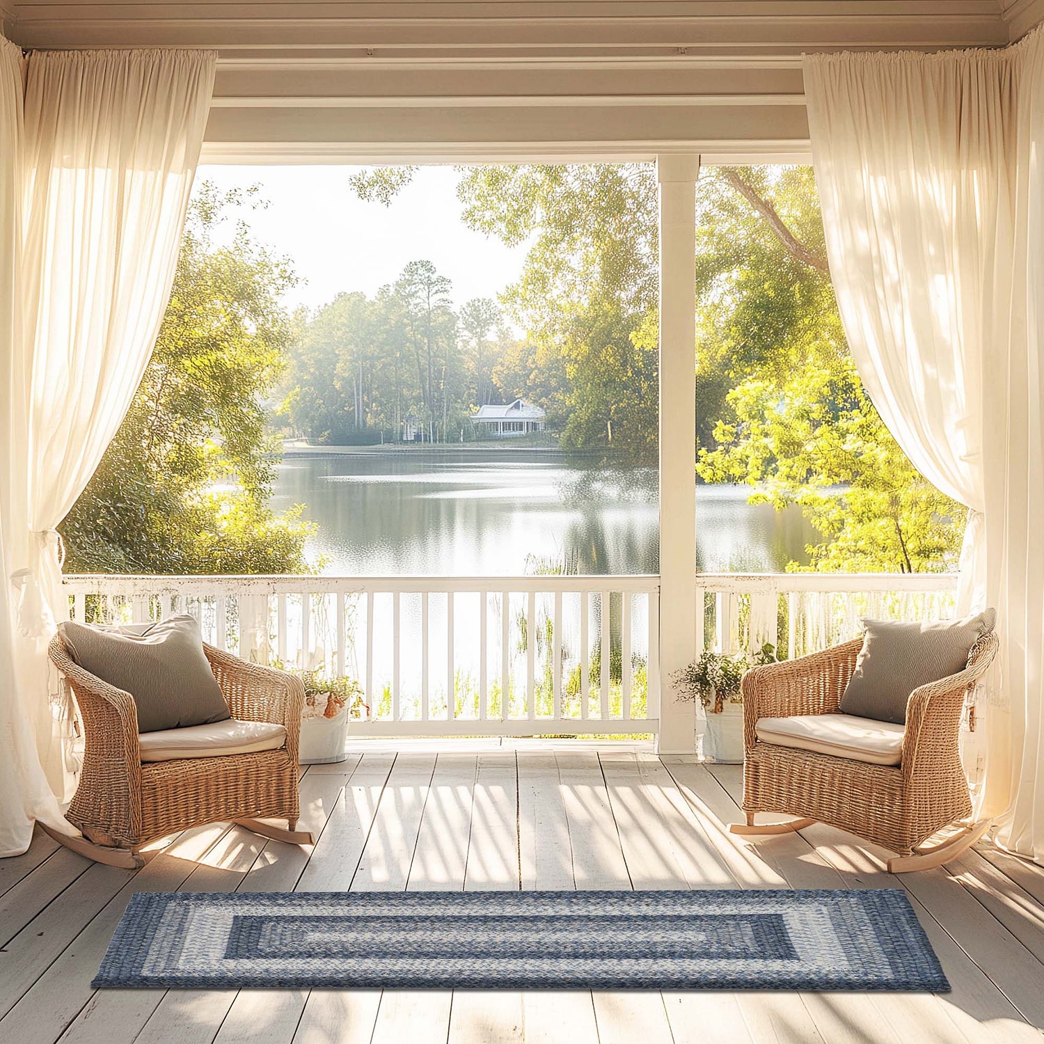 Capel Inc. Winthrop Banded Braided Reversible Indoor Outdoor Rectangular Area Rug