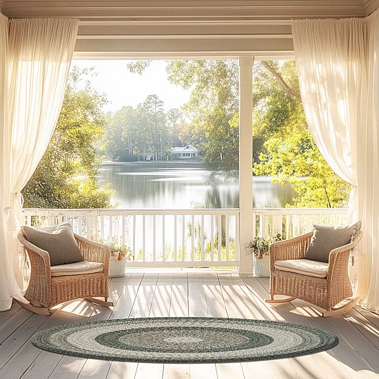 Capel Inc. Winthrop Reversible Indoor/Outdoor Round Area Rug