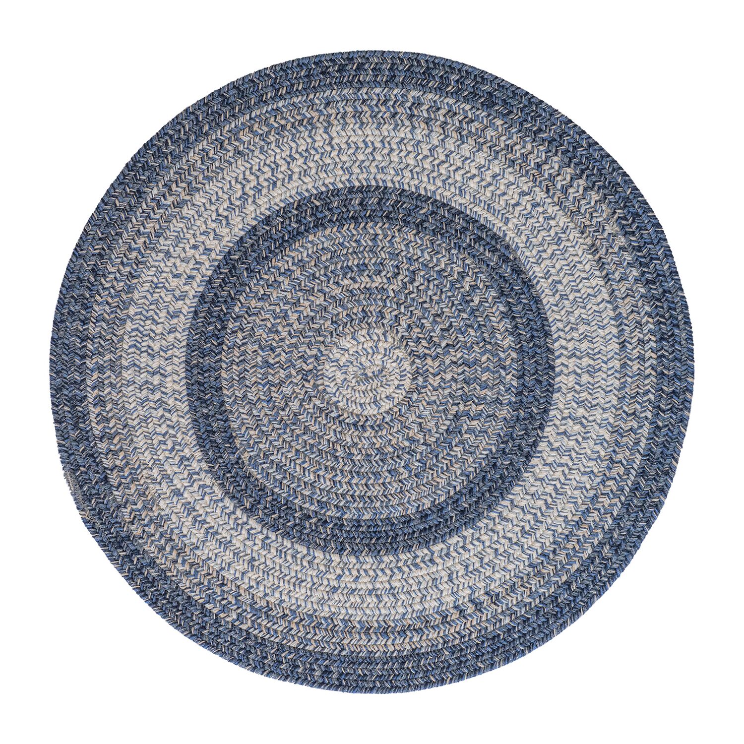 Capel Inc. Winthrop Banded Braided REVERSIBLE Indoor Outdoor Round Area Rug