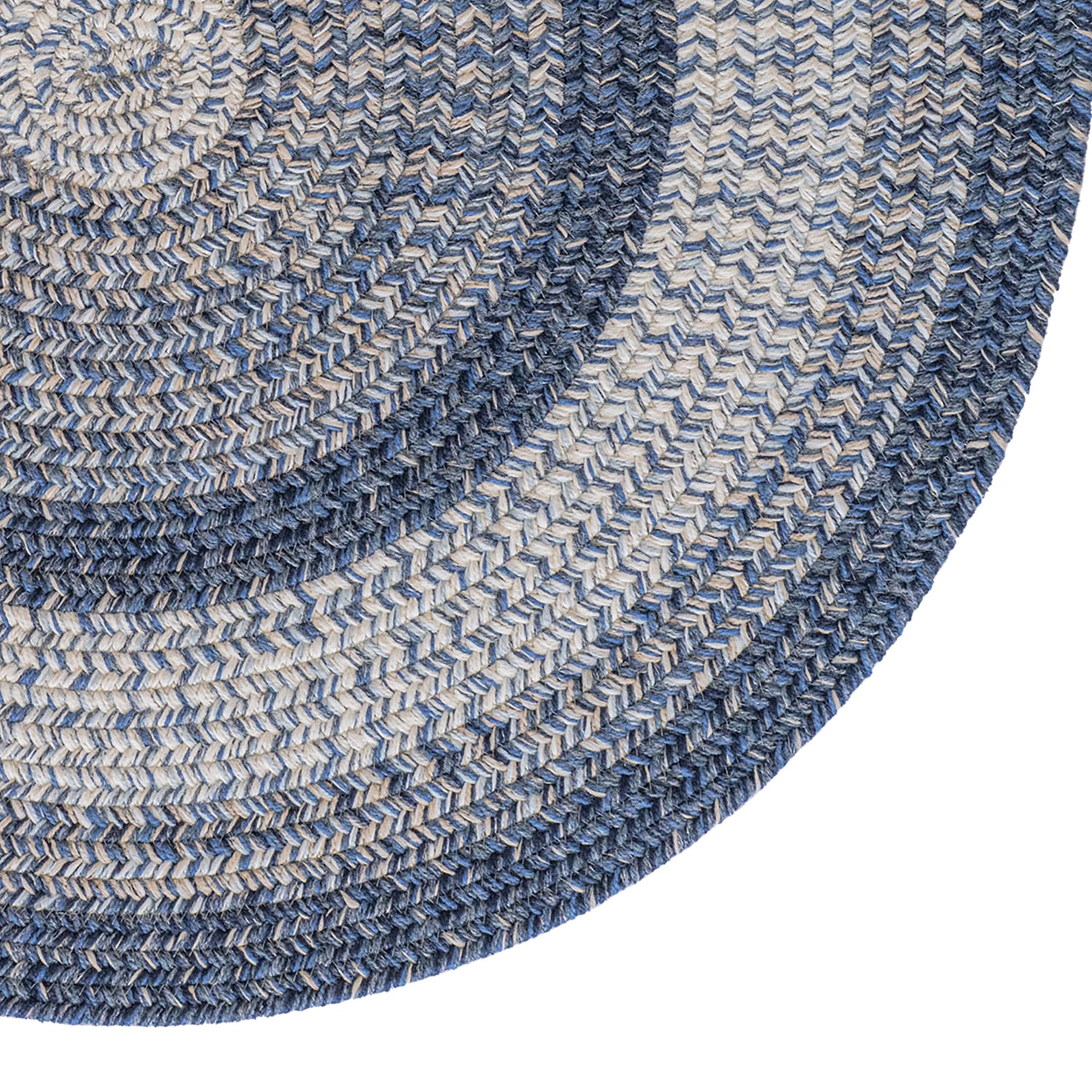 Capel Inc. Winthrop Banded Braided REVERSIBLE Indoor Outdoor Round Area Rug