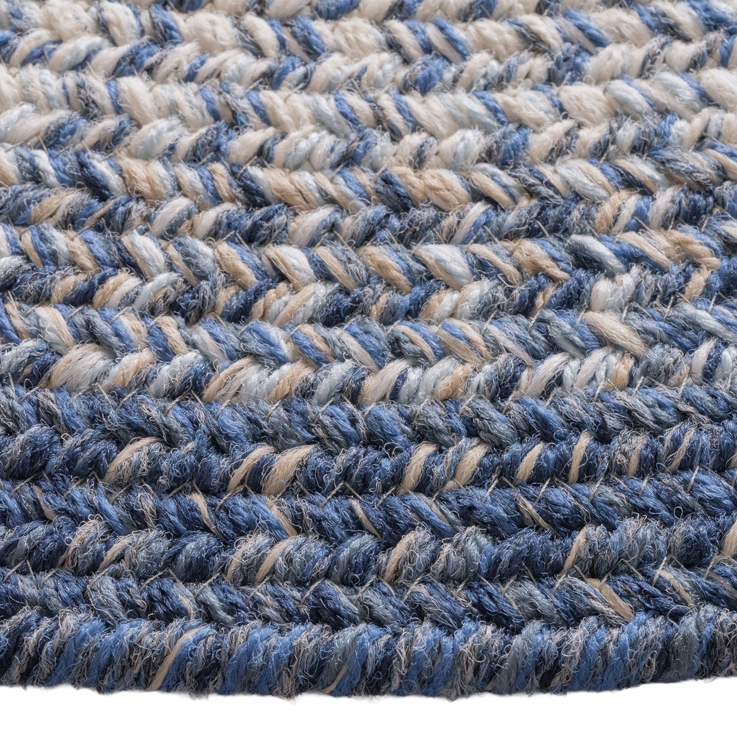 Capel Inc. Winthrop Banded Braided REVERSIBLE Indoor Outdoor Round Area Rug