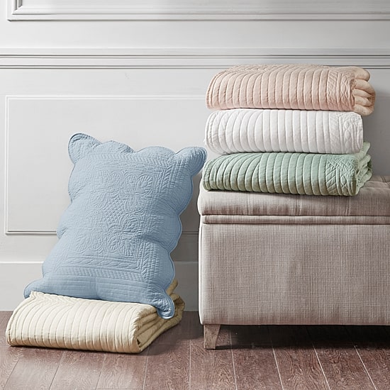Madison Park Marino 3-Pc Reversible Scalloped Edge Quilt Set