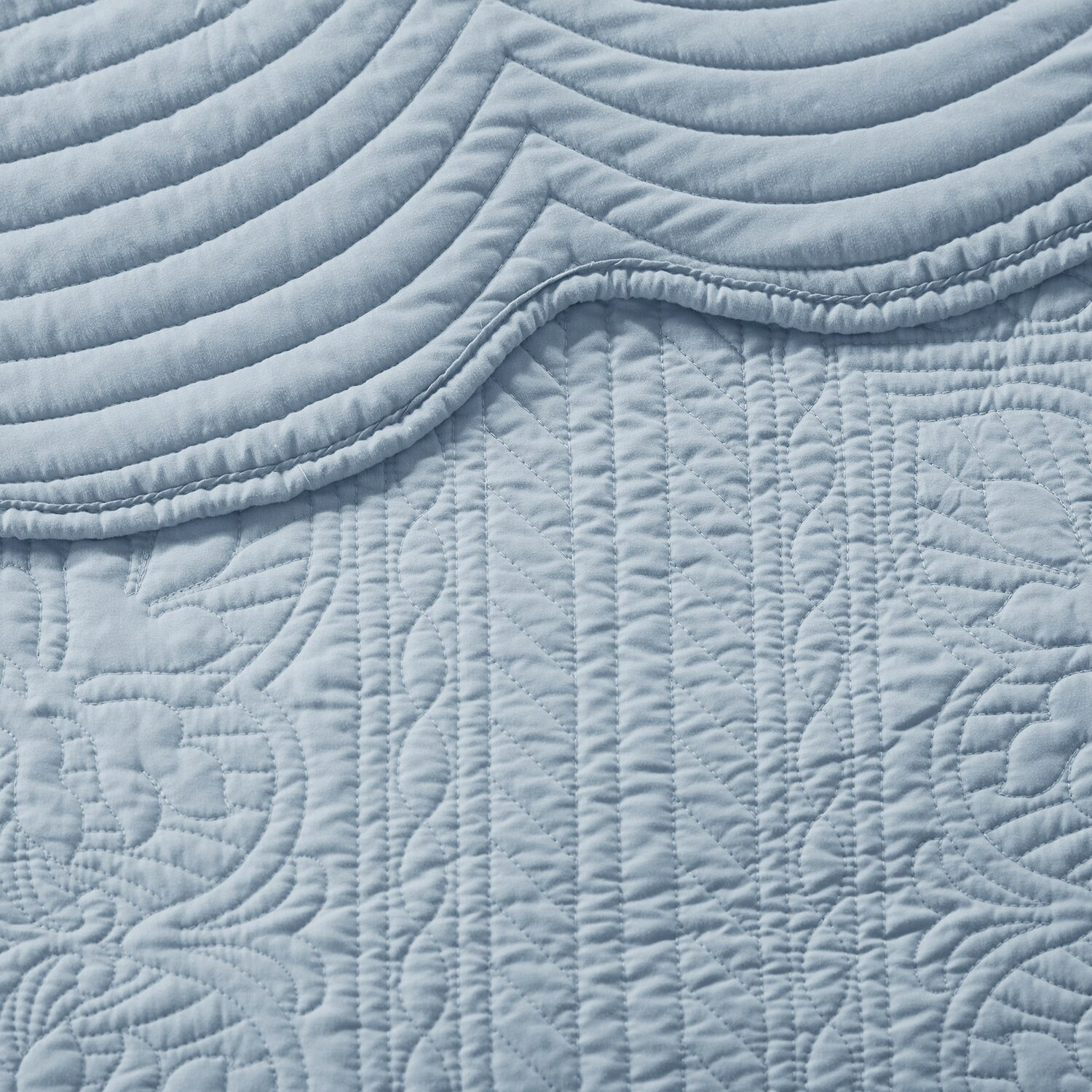 Madison Park Marino 3-Pc Reversible Scalloped Edge Quilt Set