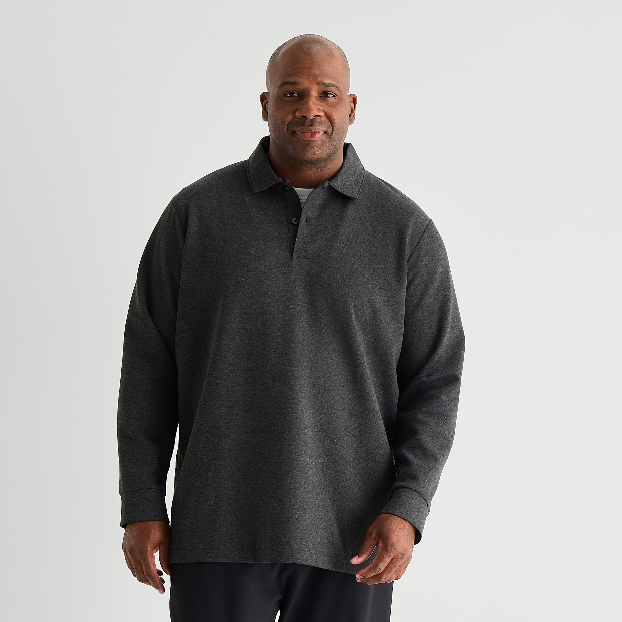 Stylus Big and Tall Mens Regular Fit Long Sleeve Polo Shirt