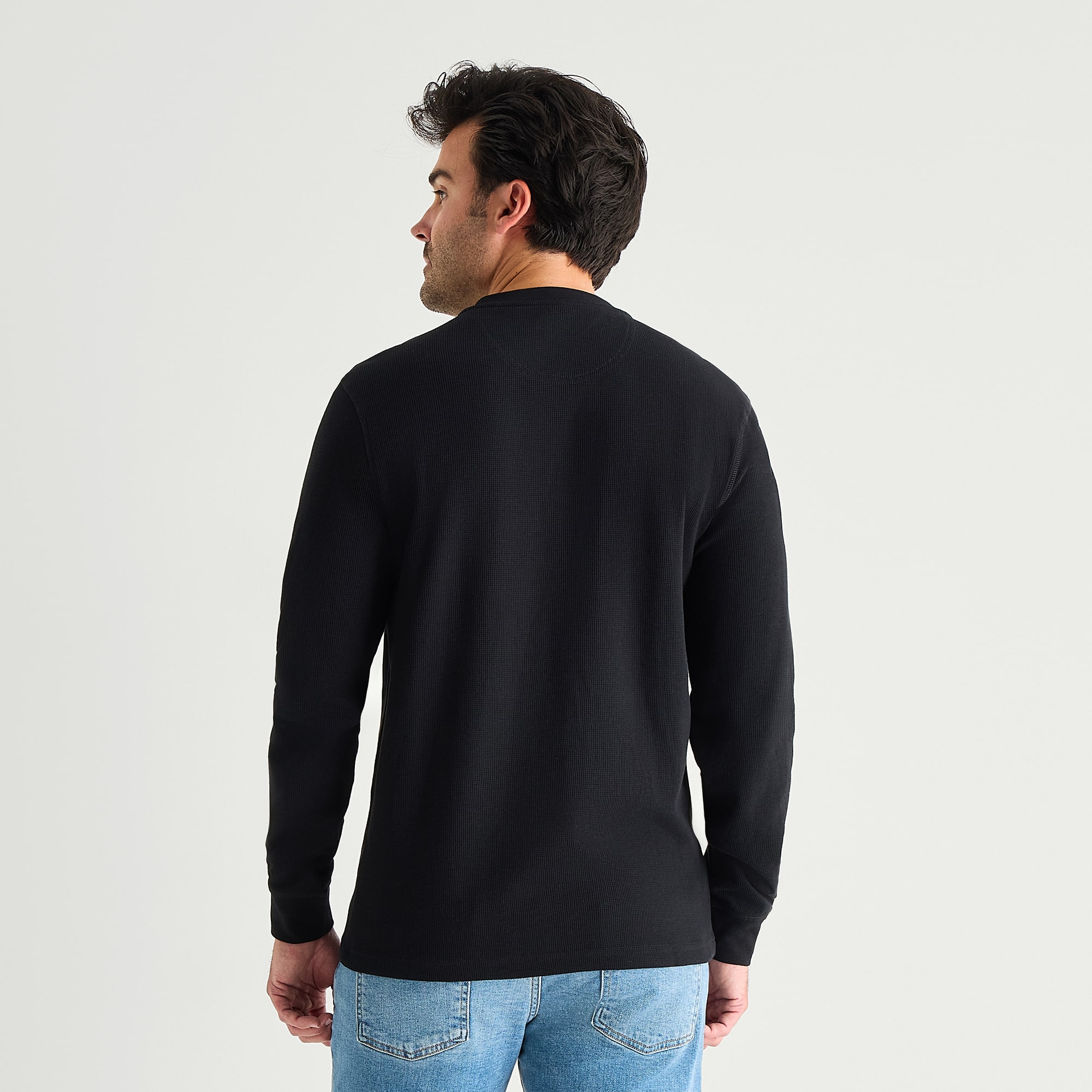U.S. Polo Assn. Henley Mens Crew Neck Long Sleeve Embroidered Regular Fit Thermal Top