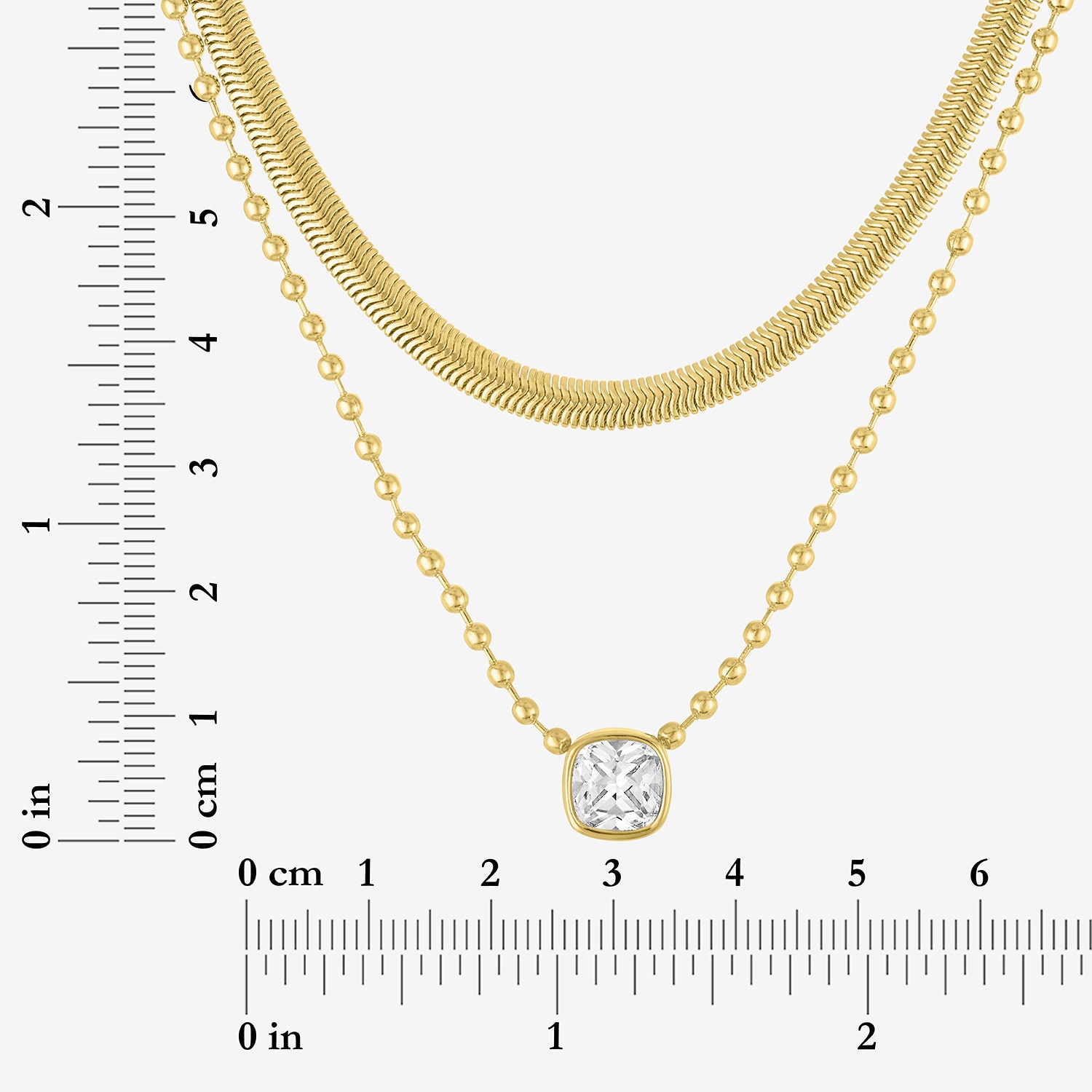 Yes, Please! Womens Lab Created White Sapphire 2-pc. Pendant Necklace Set