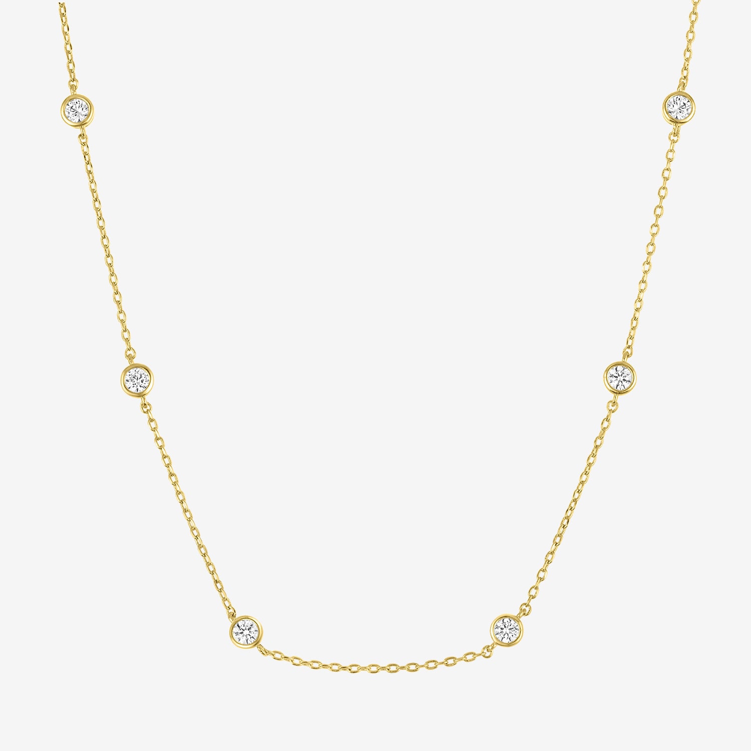 Yes, Please! Womens 14K Gold Over Brass 16 Inch Cable Chain Necklace