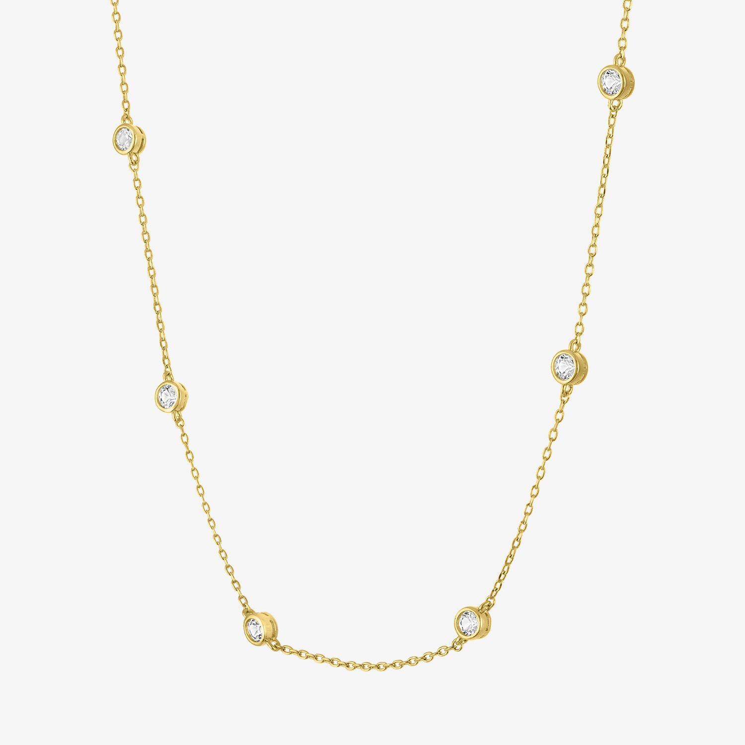 Yes, Please! Womens 14K Gold Over Brass 16 Inch Cable Chain Necklace