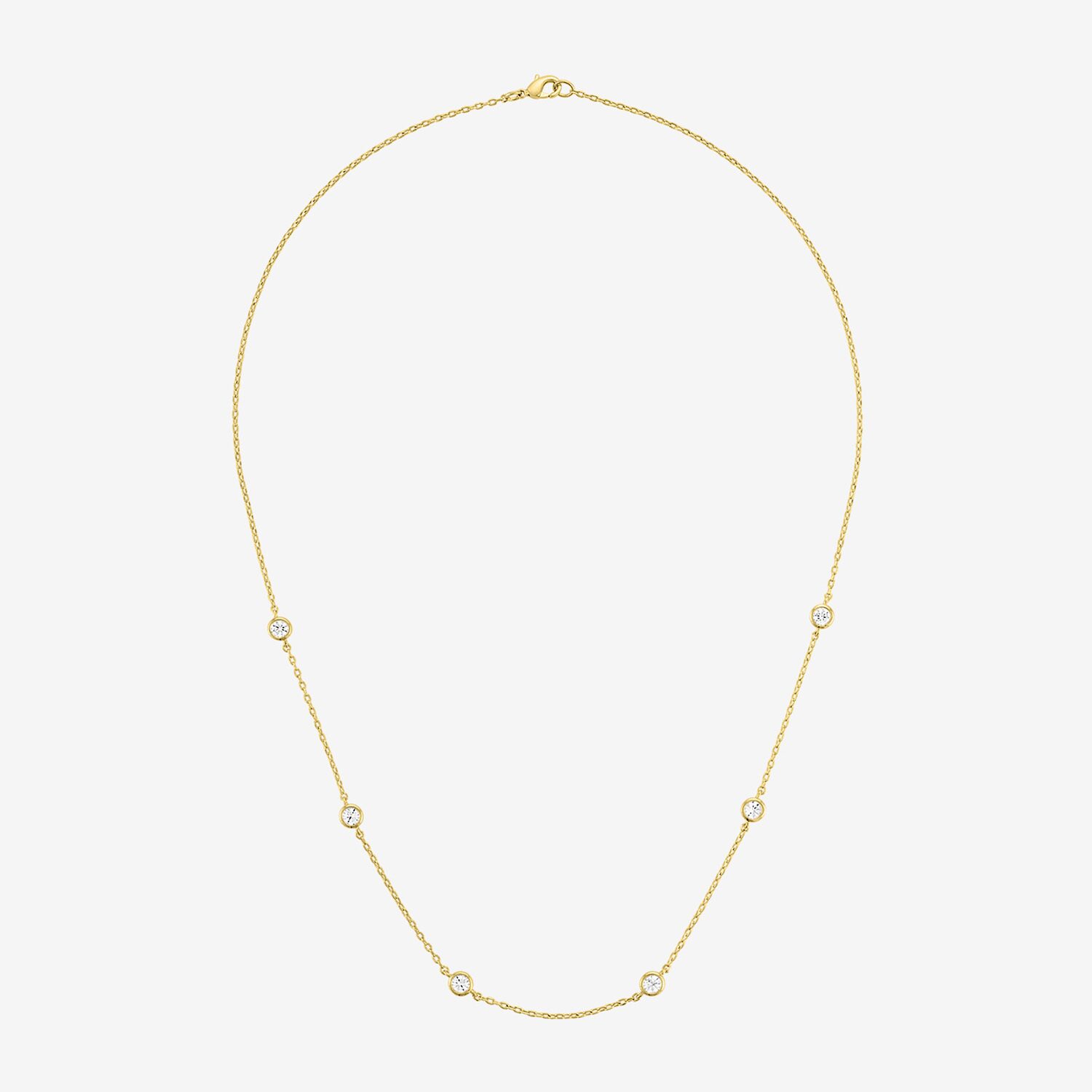 Yes, Please! Womens 14K Gold Over Brass 16 Inch Cable Chain Necklace