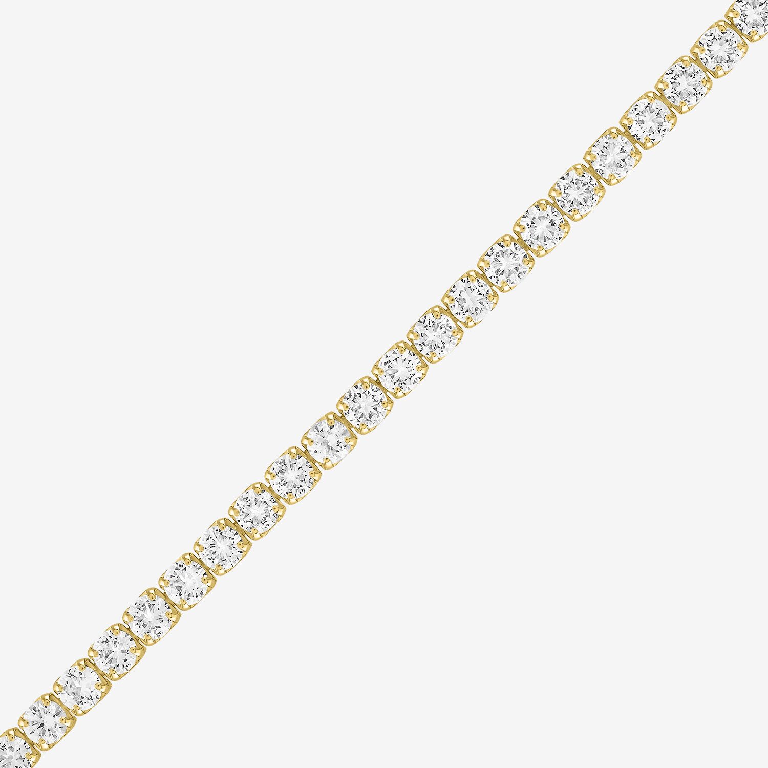Yes, Please! Womens Lab Created White Sapphire 14K Gold Over Brass 6 1/2 Inch Tennis Bracelet