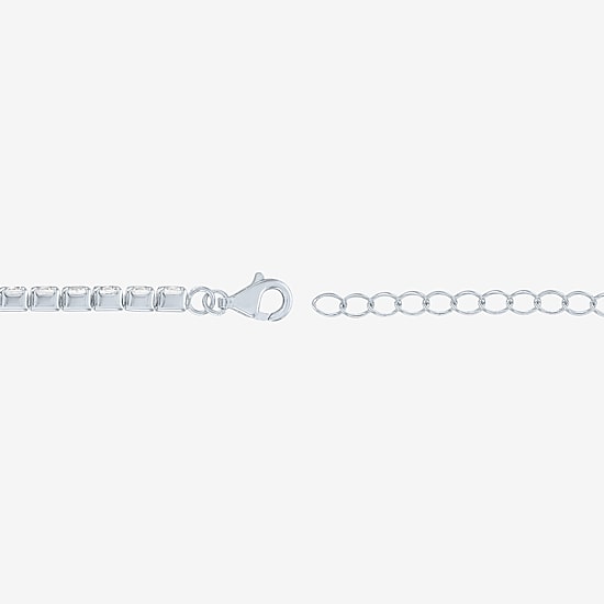 Yes, Please! Womens Lab Created White Sapphire 14K Gold Over Brass 6 1/2 Inch Tennis Bracelet