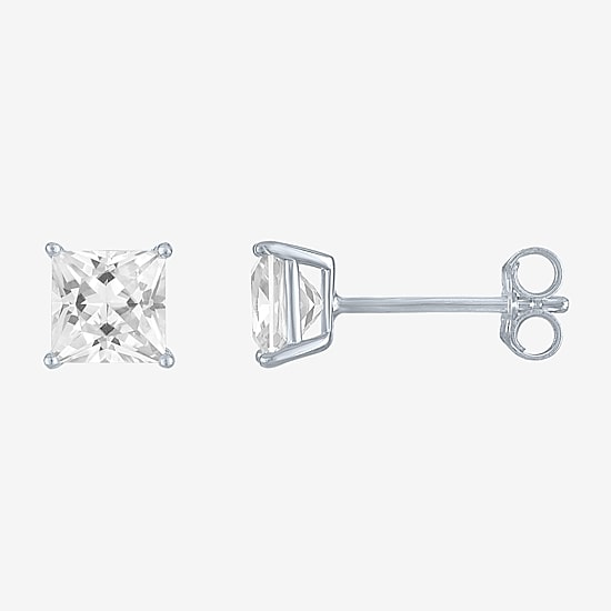 Timeless Yes, Please! Womens Lab Created White Sapphire 4 Pair Earring Set