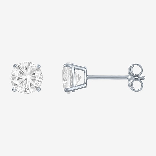 Timeless Yes, Please! Womens Lab Created White Sapphire 4 Pair Earring Set