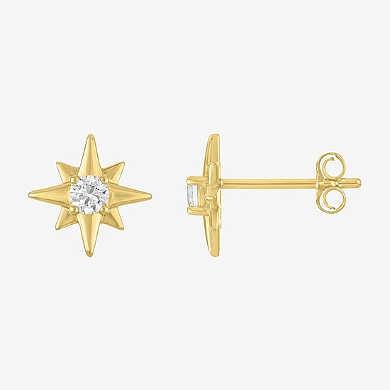 Yes, Please! Womens Lab Created White Sapphire 14K Gold Over Brass 2-pc. Jewelry Set