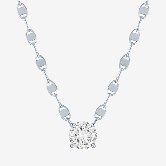 Yes, Please! Womens Lab Created White Sapphire Pure Silver Over Brass 2-pc. Jewelry Set