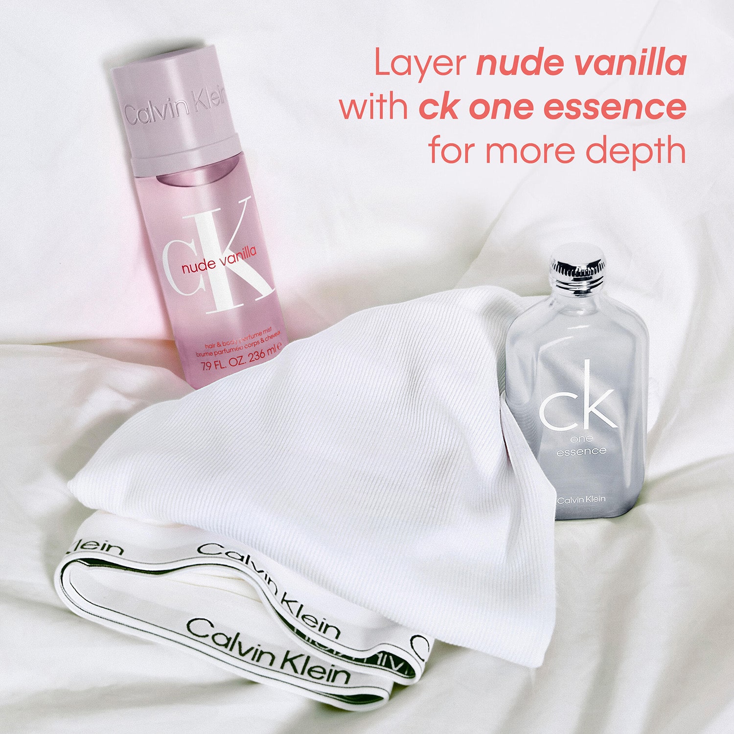 Calvin Klein Ck Nude Vanilla Hair & Body Perfume Mist, 7.9 Oz