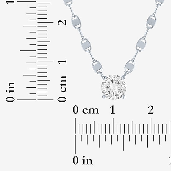 Yes, Please! Womens Lab Created White Sapphire Pure Silver Over Brass 2-pc. Jewelry Set