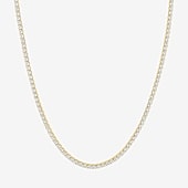 Yes, Please! Womens White Sapphire Pure Silver Over Brass 15 Inch Tennis Necklace