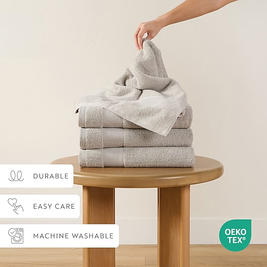 Casual Comfort Essential 4-Piece 100% Cotton Ultra Soft Bath Towel Set
