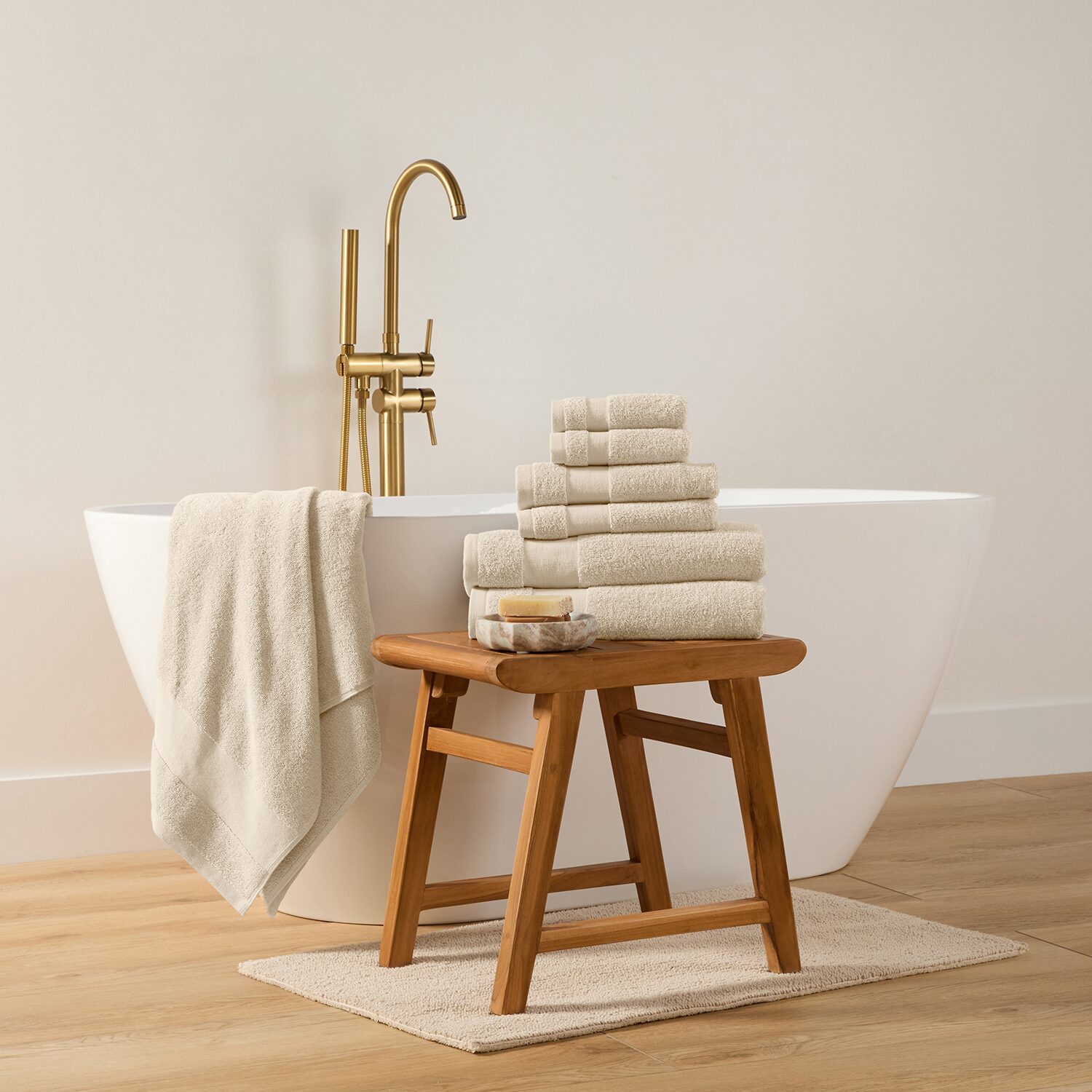 Casual Comfort Essential 6-Piece 100% Cotton Ultra Soft Bath Towel Sets