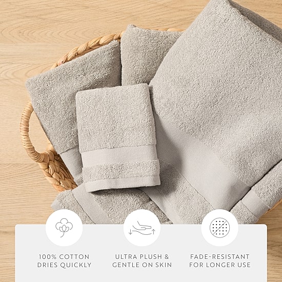 Casual Comfort Essential 4-Piece 100% Cotton Ultra Soft Bath Towel Set