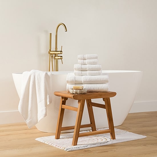 Casual Comfort Essential 6-Piece 100% Cotton Ultra Soft Bath Towel Sets