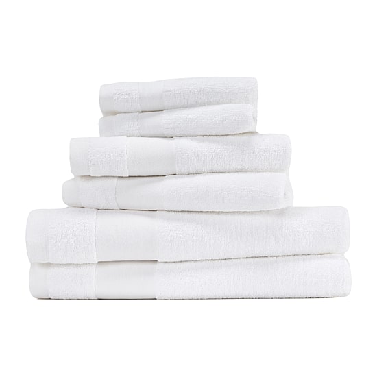 Casual Comfort Essential 6-Piece 100% Cotton Ultra Soft Bath Towel Sets