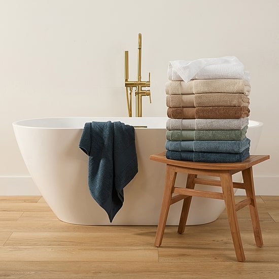 Casual Comfort Essential 6-Piece 100% Cotton Ultra Soft Bath Towel Sets